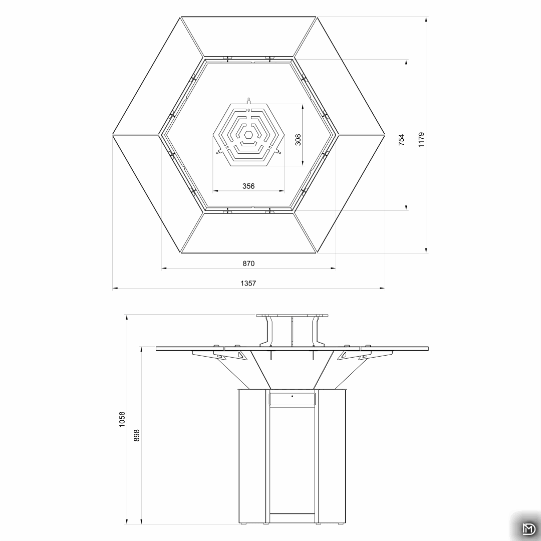 Τζάκι-Μπάρμπεκιου Grand-Transformer Hex 75 - Image 11