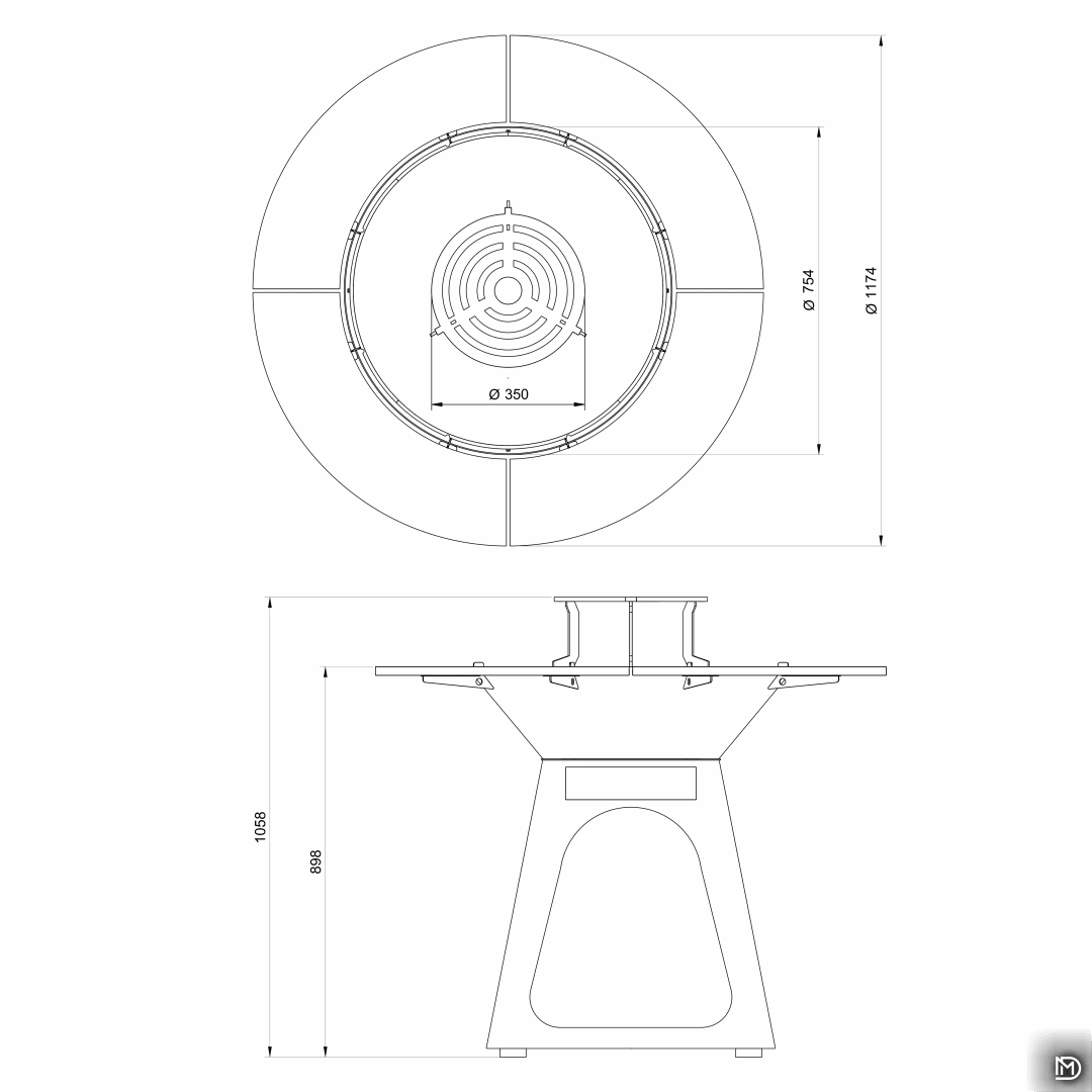 Τζάκι-Μπάρμπεκιου Grand-Transformer Round 75 - Image 10